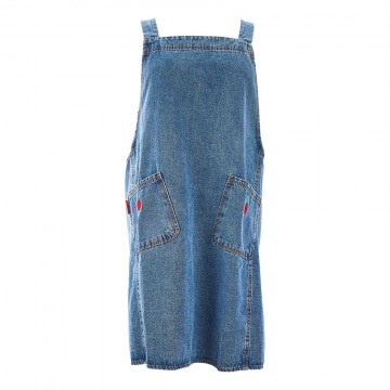Denim Apron | Apple Embroidery